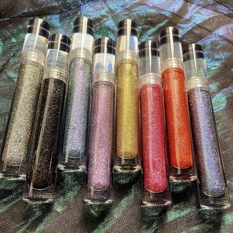 Glitter Lipgloss Private Label Makeup Shine Holographic Diamond Lip Gloss Vegan Luxury Cosmetics Wholesale Bulk Business 20pcs