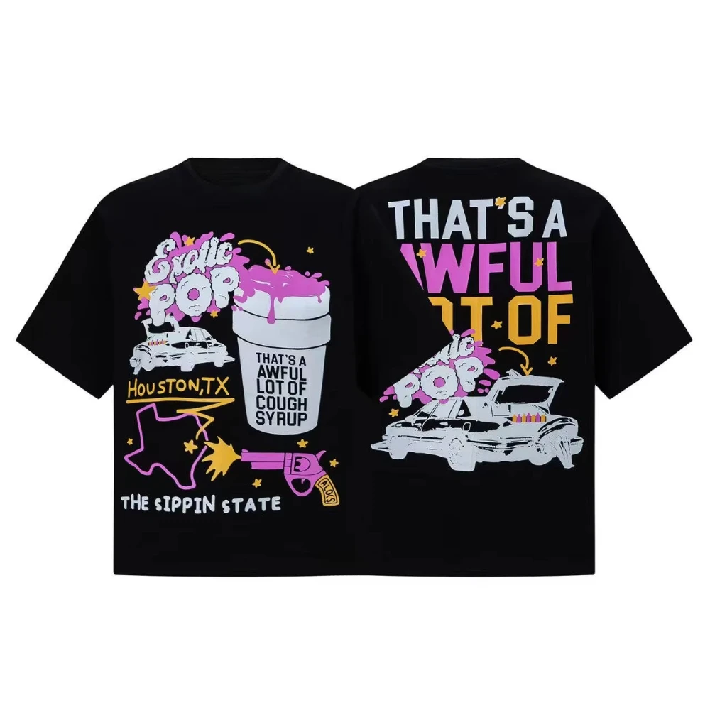 2026 Dripping Graffiti Art Graphic T-Shirt Oversized for Kids Adults, Vintage Streetwear Casual Short Sleeve Tops