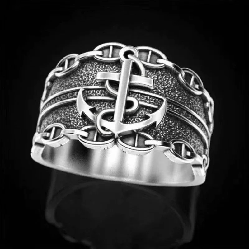 Creative personality  men's ring European and American punk style punk hip hop ring