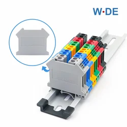 10pcs D-UK4/10 For UK 3N UK5N UK6N UK10N UIK16 UK25Terminal Block Accessories End Cover Plate Din Rail Terminal Blocks End Caps