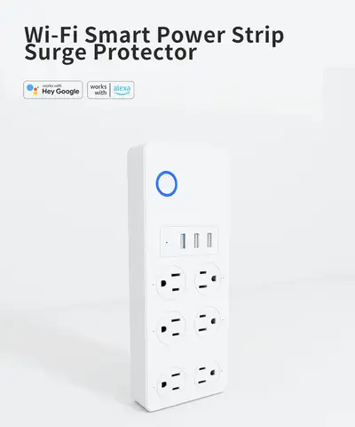 와이파이 스마트 파워 스트립 서지 보호기, 3 USB 6 출력