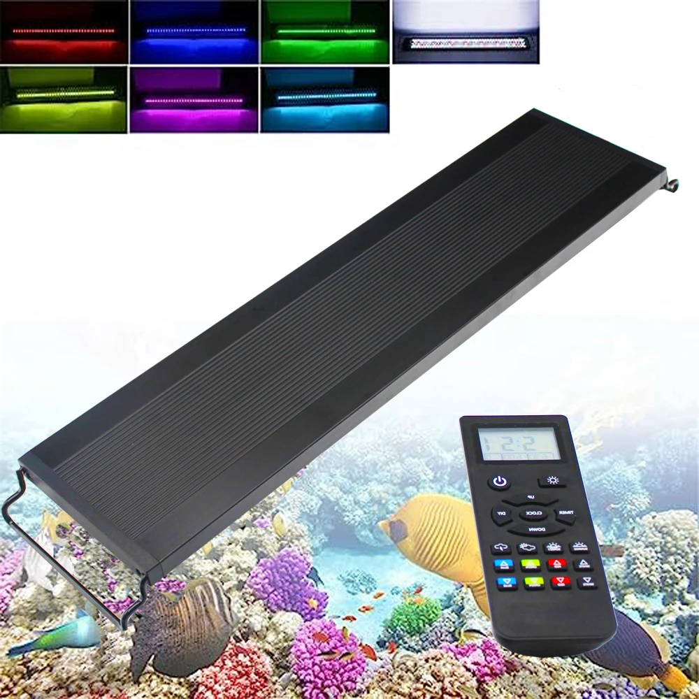 

Wireless Remote Control LED Aquarium Light Programmable Sunrise Sunset For Freshwater Saltwater Fish Tank LED Light 60cm-90cm