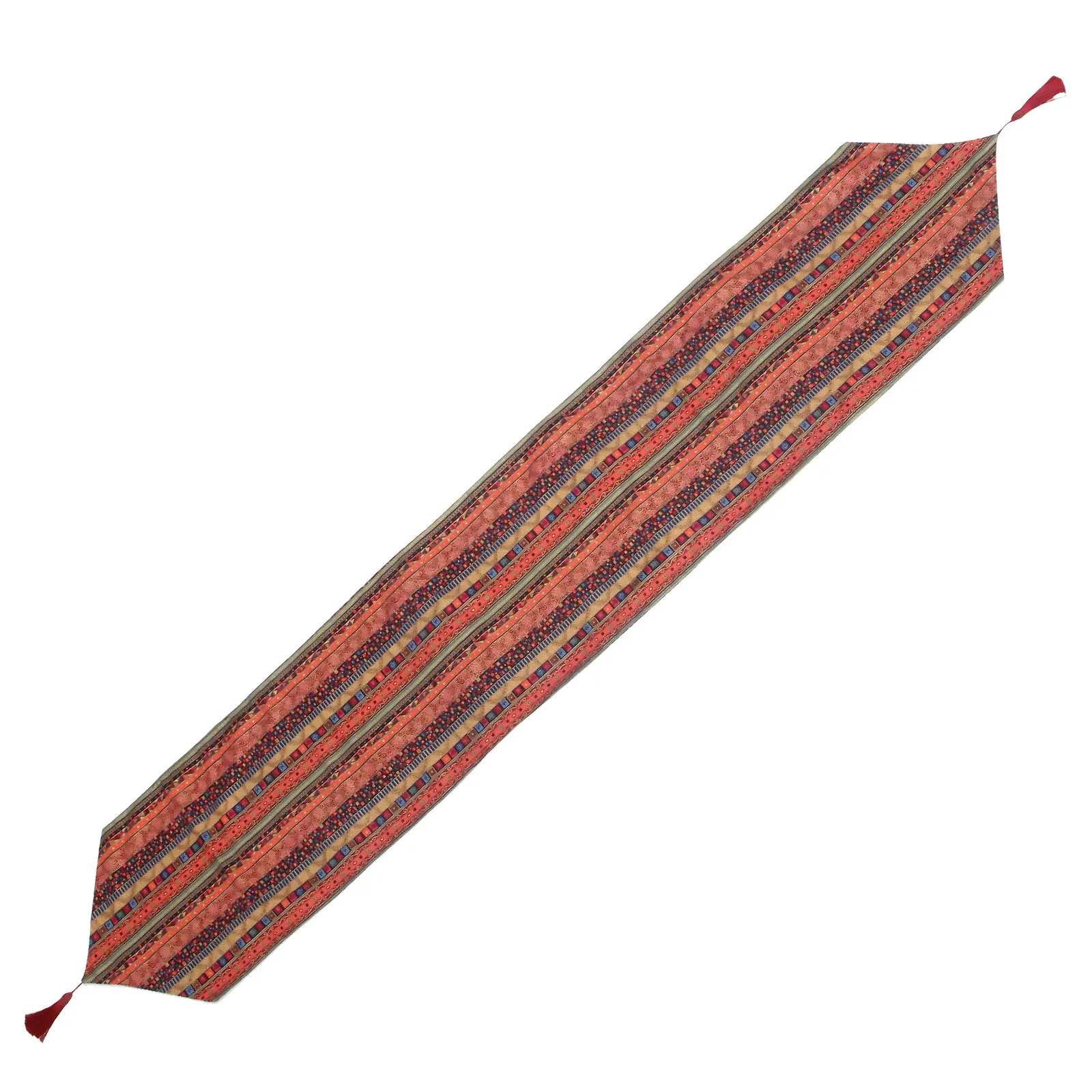 1Pcs Colorful Southeast Asian Inspired Table Runner Premium Cotton Linen Tablecloth Decorative Table Cover for Home Bar