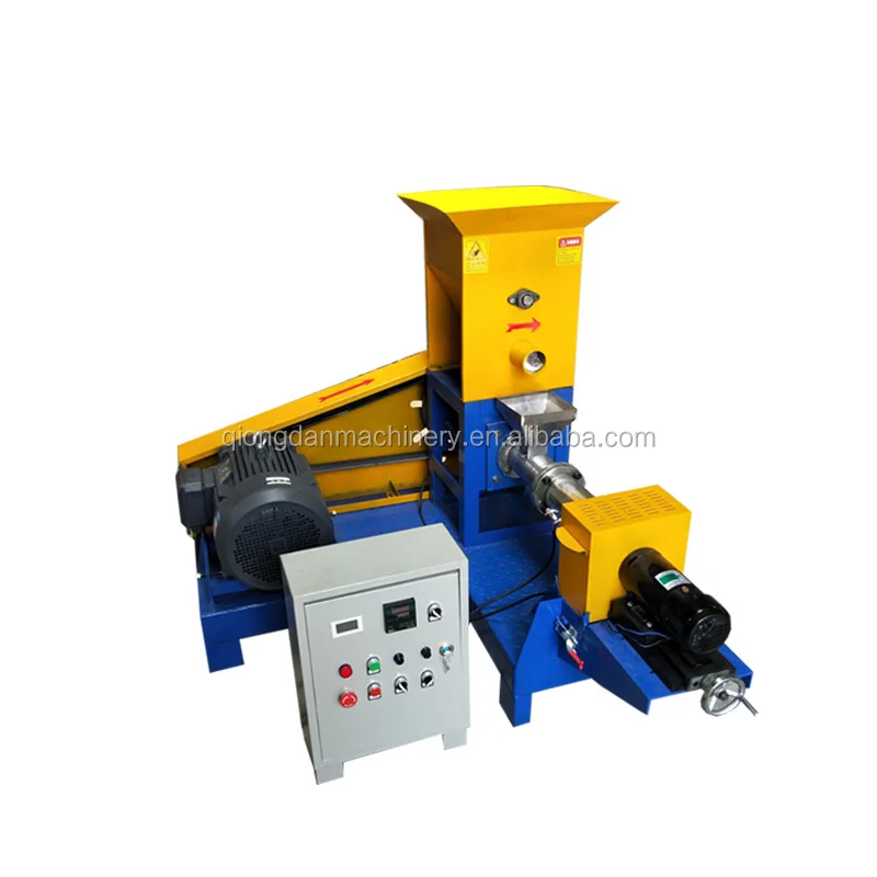 Twin screw extruder fish feed making machine floating fish food pet cat animal food pellet maker processing equipment price sale