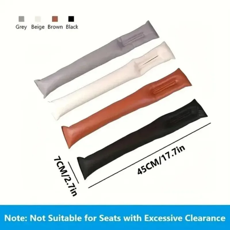 Car Seat Gap Filler Soft Leather Leak Pads Plug Spacer Side Seam Filling Strip Universal Interior Storage Organizer Accessories