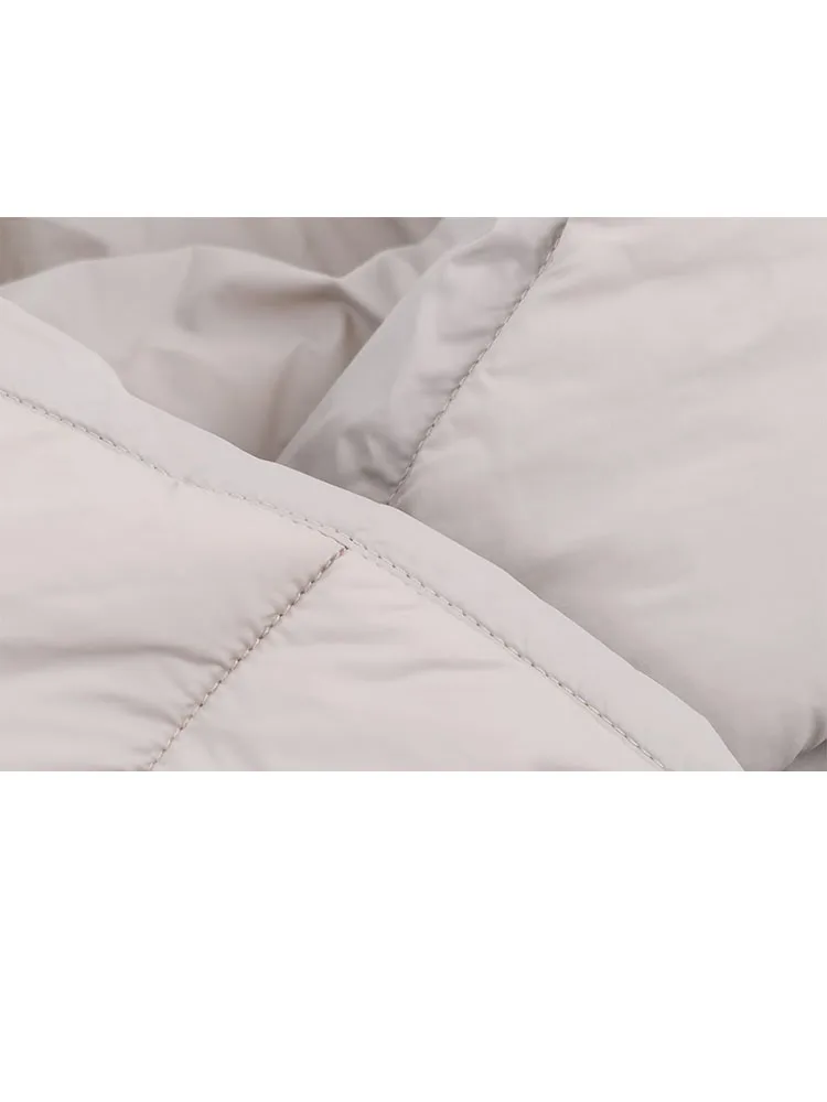 HH Neue Frau Winter Vielseitige Lange Ärmel Versteckte Schnalle Mit Kapuze Wasserdichte Baumwolle Jacke Weibliche Casual Warme Lose Baumwolle Kleidung