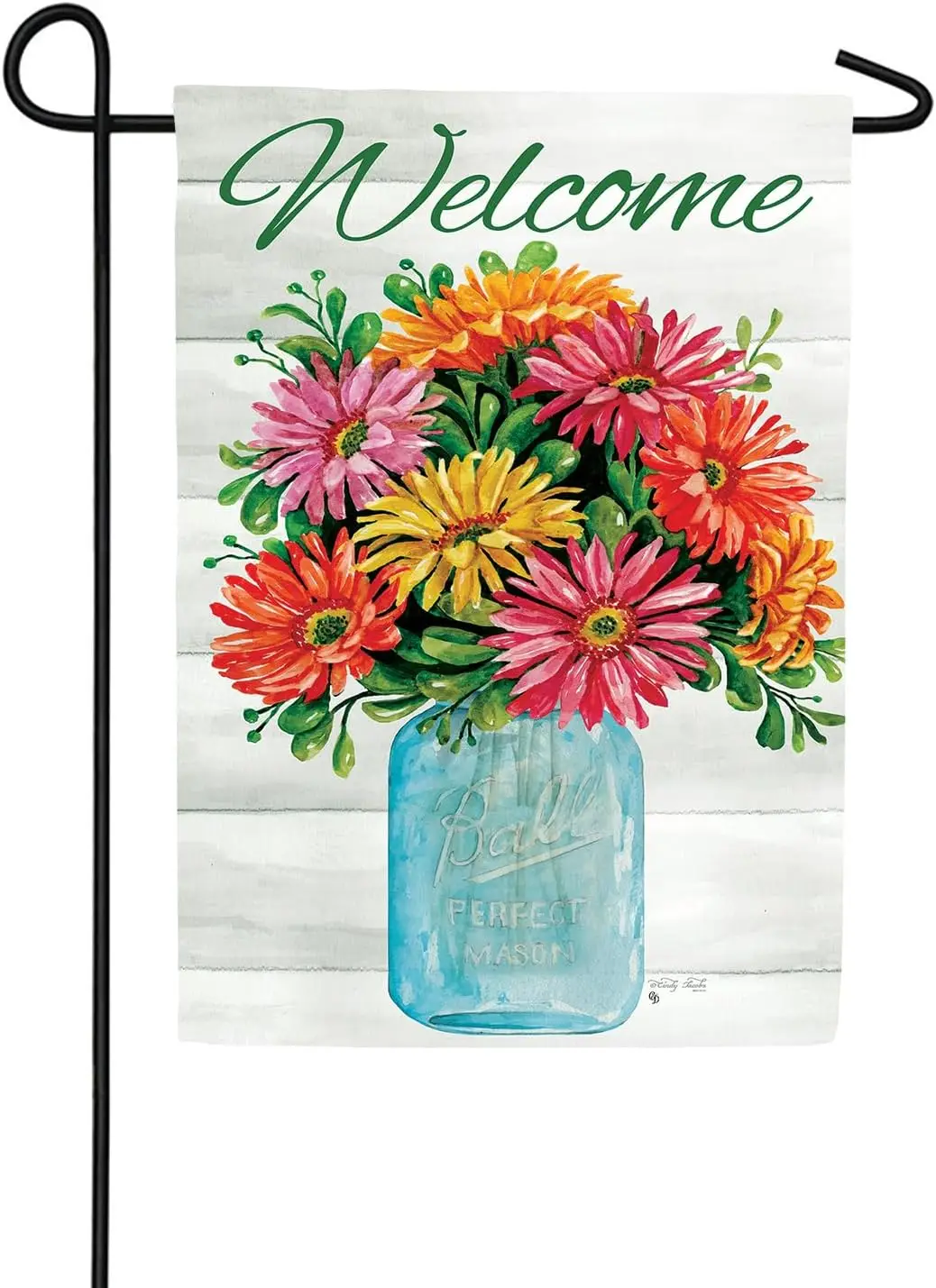 Garden Flag - Gerbera Jar, 12