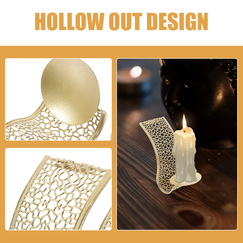 

4 Pcs C Holder Wall Mounted C leholder Sconce St Decorative Living Room Middle East Aromatherapy Rack Home Decor Metal