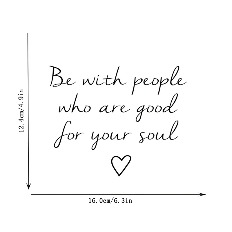 Be With People Who Are Good for Your Soul, Mirror Makeup Mirror Stickers, Car Sticker, Car Window Decoration, Vinyl Sticker