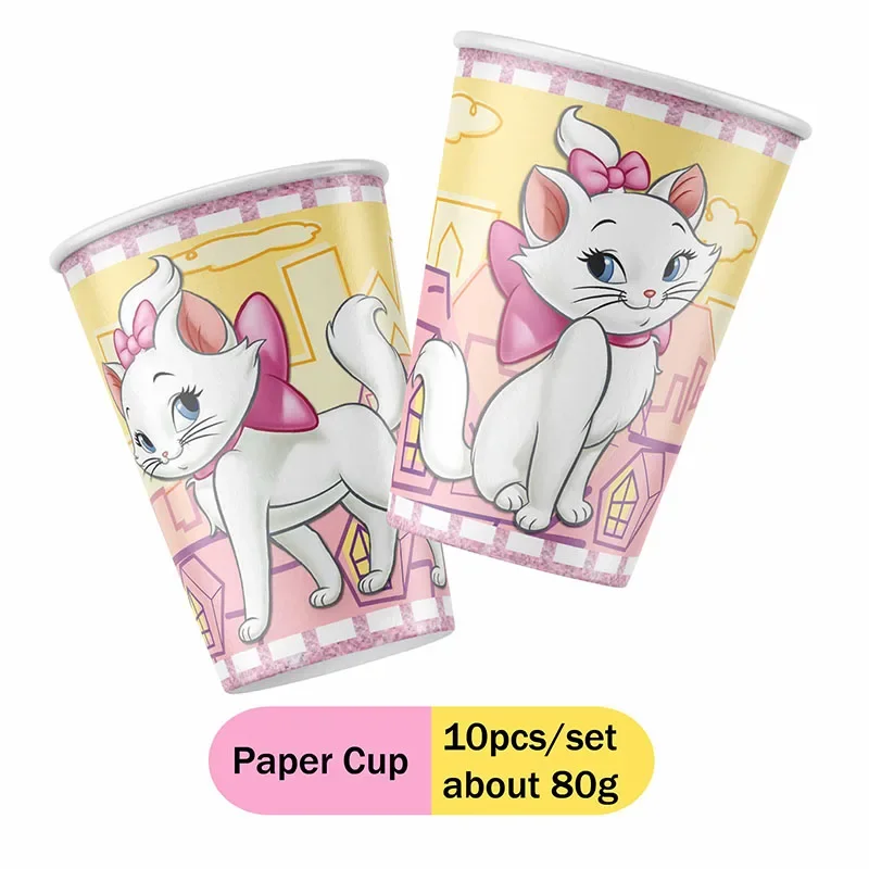 Disney The Aristocats Duchess Pink Theme Birthday Party Disposable Tableware honeycomb  background  decoration baby bath supplie