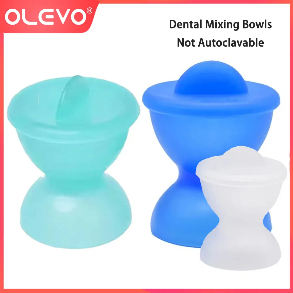 1 Pc Dental Lab Silicone Mixing Bowls Self-Solidifying Cup Non-Stick Rubber Flexible Mixing Bowls With Cap Dentistry Lab Tools