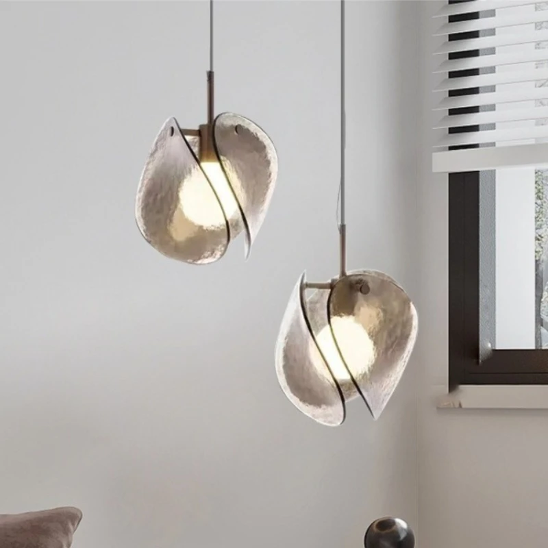 

Modern Minimalist Glass Pendant Lights Bedroom Bedsides Parlor Dining Hall Kitchen Island Bar Atmosphere Art Hanging Chandeliers