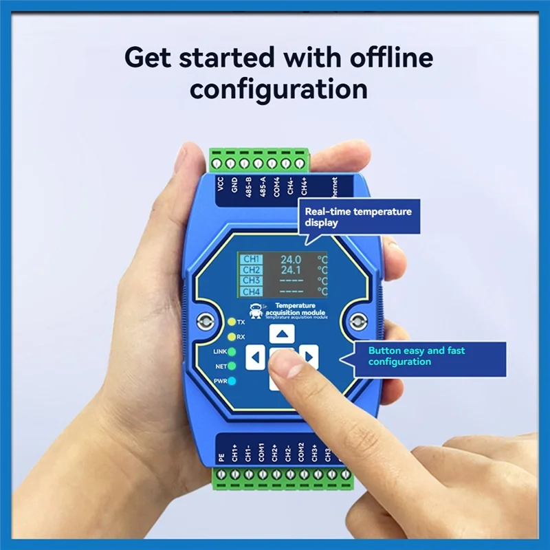 

A13E-Multi-Channel Analog And Digital Acquisition Control COJXU ME31-AAAX4220 4DI+2AI+2DO RJ45 RS485 Modbus IP To RTU