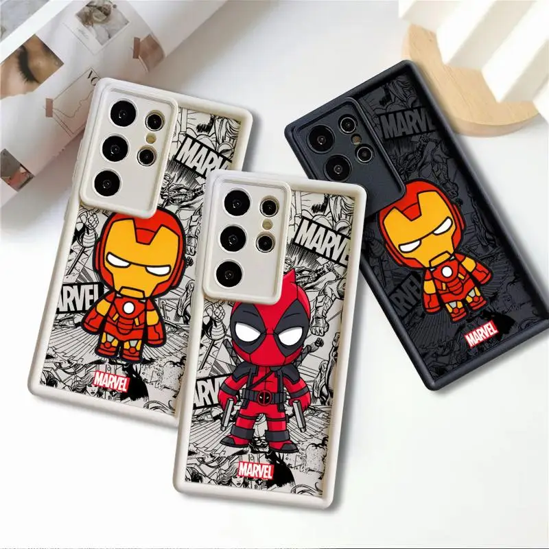 Marvel Ironman Deadpool for Samsung Galaxy S24 Ultra S20 FE S23 Plus S22 S21 Ultra S23Ultra 5G Phone Case Silicone funda case