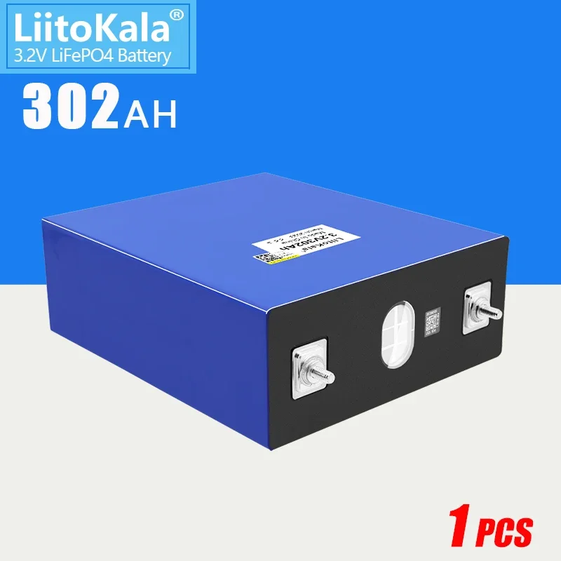 Bateria LiitoKala 3.2V 302Ah Lifepo4 12V 310Ah DIY Bank zasilanie panelem słonecznym 24V 48V Camping akumulator zapasowy akumulator z szyną zbiorową