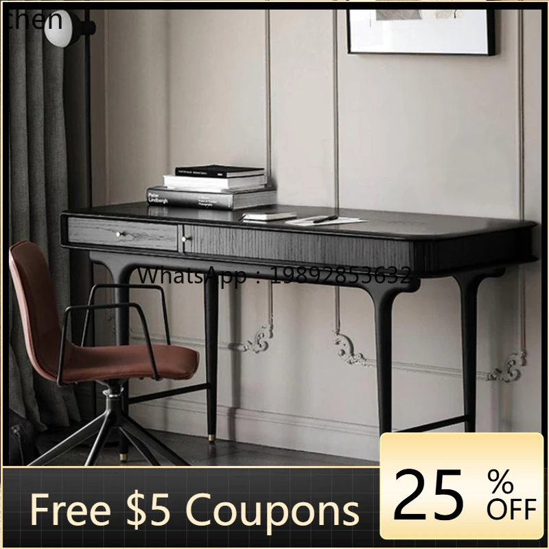 

solid wood desk retro desk medieval home writing computer household goods