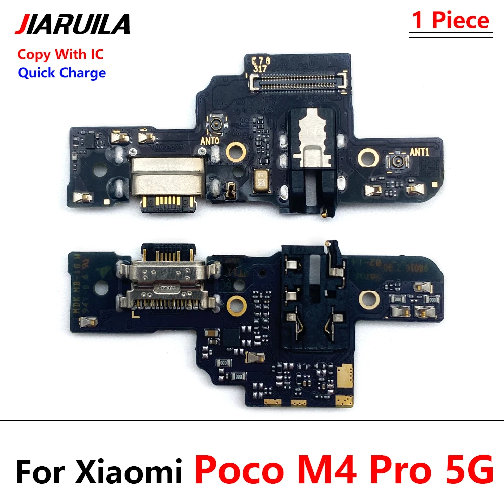 New For Xiaomi Mi Poco M4 X4 Pro 4G 5G USB Charger Dock Connector Charging Port Microphone Flex Cable Replacement Parts