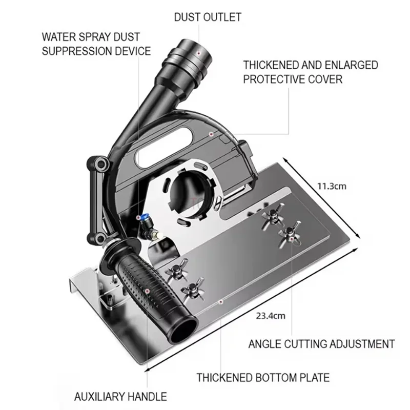 Supporto per piastrelle da taglio per smerigliatrice angolare HLZS Tipo 100-125 Strumenti di supporto per staffa per taglio pietra di attacco