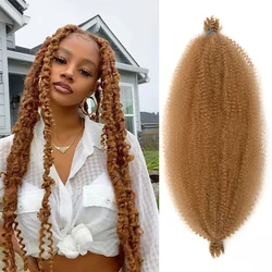 Afro Marley Twist Braiding synthetic Hair Extensions For Soft Locs Fluffy Afro Twist Crochet Hair Butterfly Locs For Women