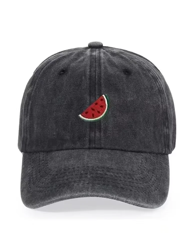 Une casquette de baseball de style rétro adaptée aux hommes et aux femmes, avec un motif pastèque et conçue pour la protection solaire extérieure