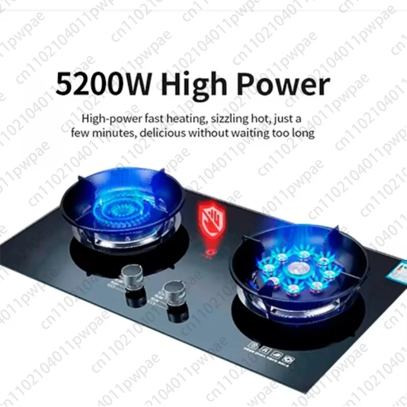 موقد غاز بقدرة 5.2 كيلو وات، تصميم مدمج على سطح الطاولة ثنائي الشعلة، سهل التركيب والاستخدام #3