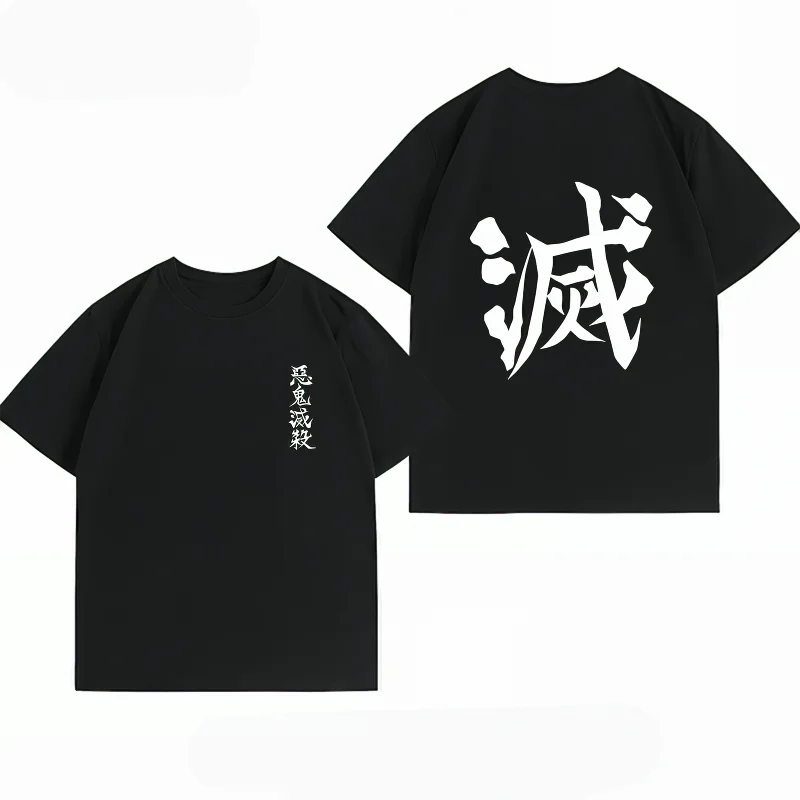 Men's Clothing New 100% Cotton Summer T-Shirt Bandai Demon Slayer Men's T-Shirt Hashira Print Casual Men's T-Shirt