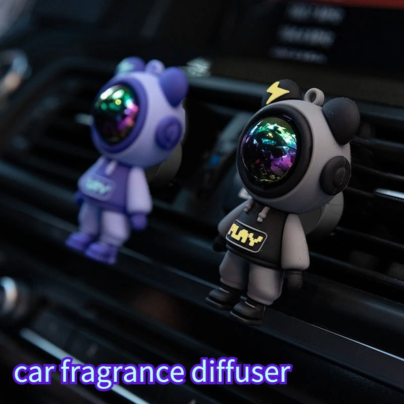 Car Air Outlet Perfume Clip Cartoon Astronaut Aromatherapy Clip Car Fresh Air for Air-Conditioning Outlets Trendy Car Decoration