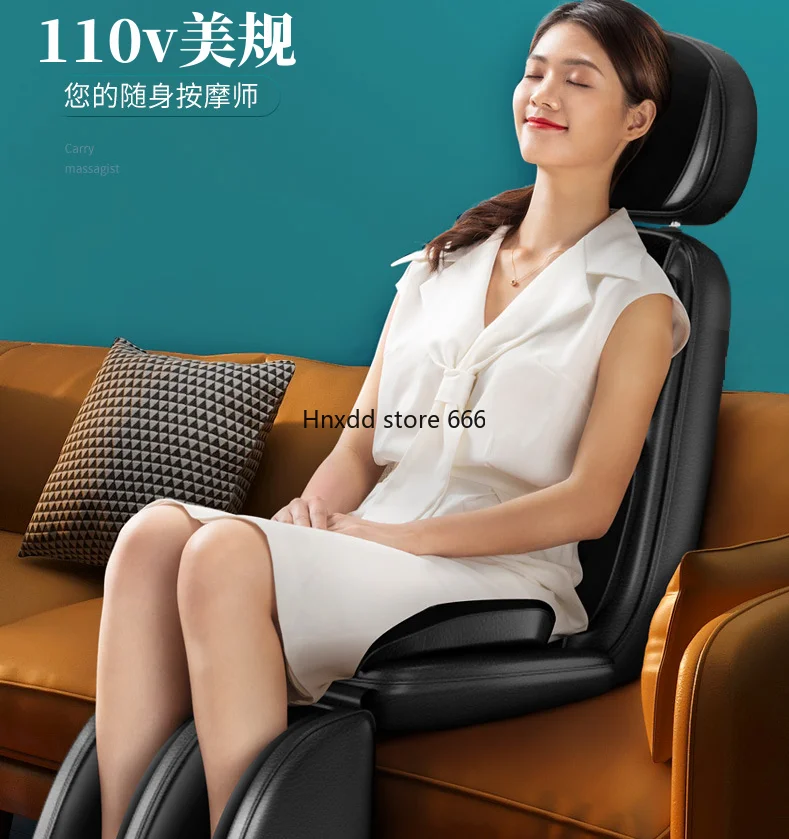 110V Cervical Massager Electric Full Body Multifunctional Massage Cushion Back Kneading Chair Cushion