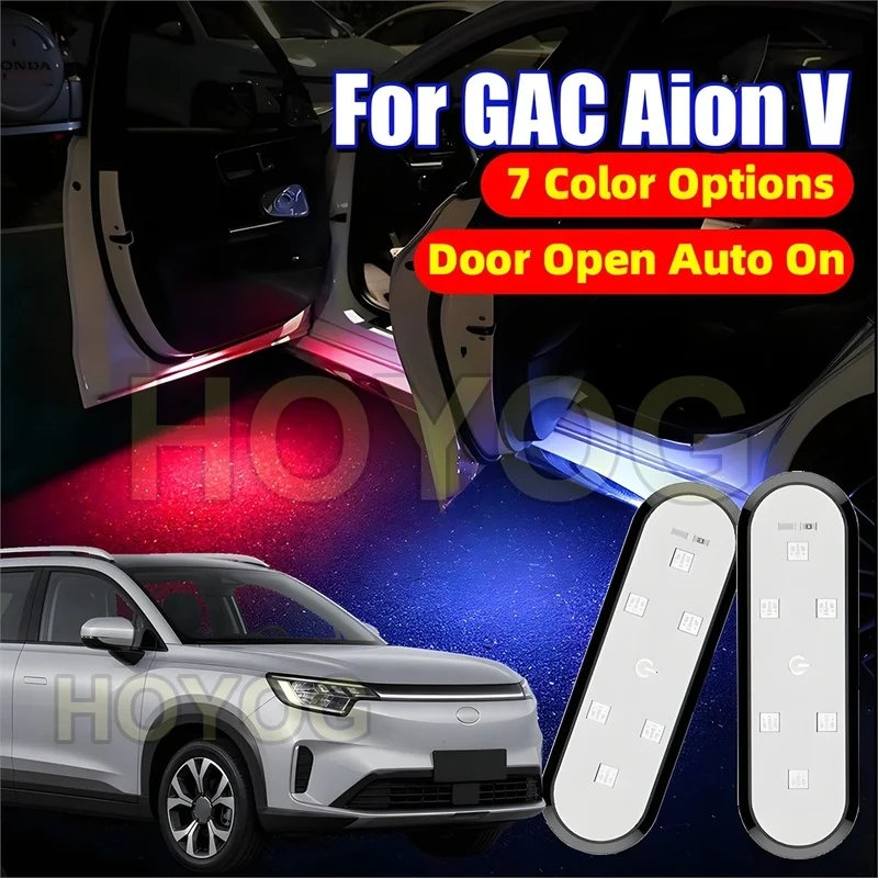 Fit for GAC Aion V 2020-2026 Wireless Car Door Warning Light for Door-Opening Alerts powered by a USB Rechargeable Battery