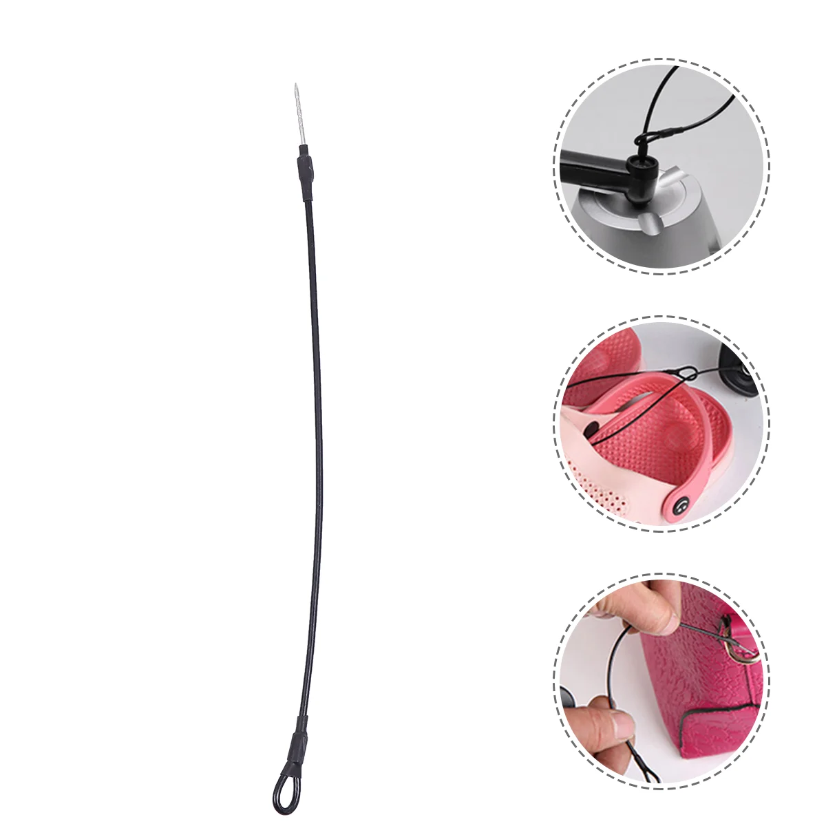 

100Pcs Security Wire Lanyards Clothing AntiTheft Magnetic Buckle Lanyards Steel Ropes Pincushions Tags Crafts Sewing