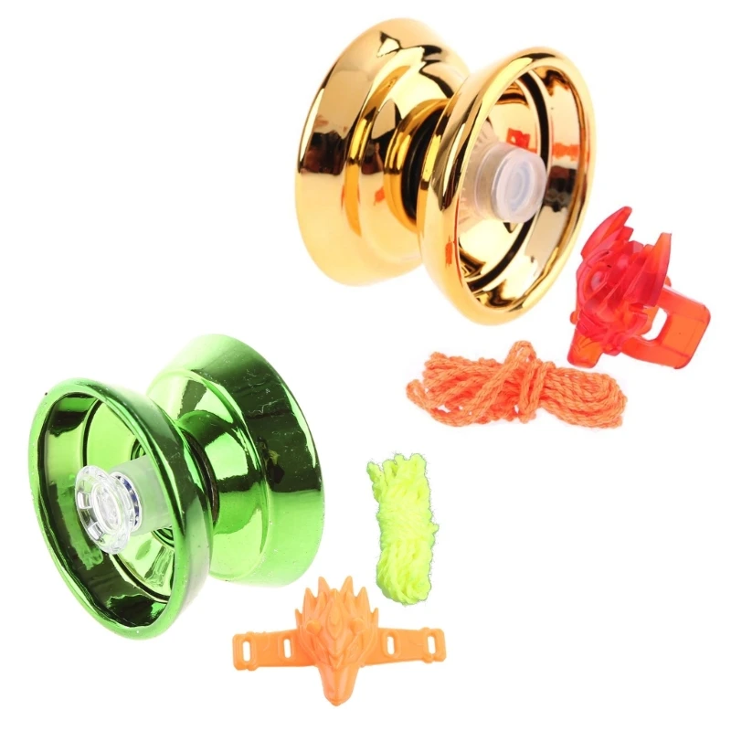 

Professional Design Bearing String Yo-yo Ball Trick Mixed Color Boys Kid Aluminum Alloy Yo Yo Toy for Children Dropship