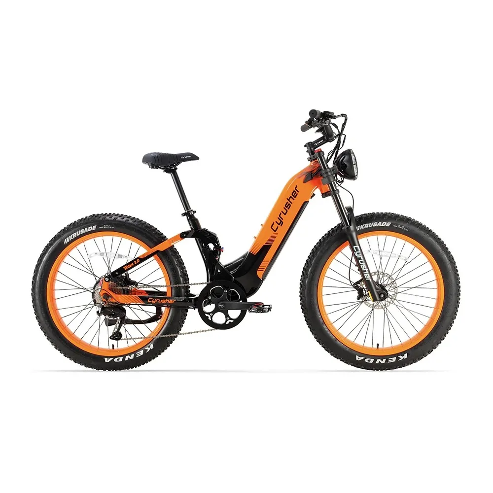 Cyrusher Trax 2.0 Elektrofahrrad für Erwachsene 250W Motor 52V20Ah Batterie 120Km Reichweite Stoßdämpfer Offroad-Fatbike 26 Zoll Reifen