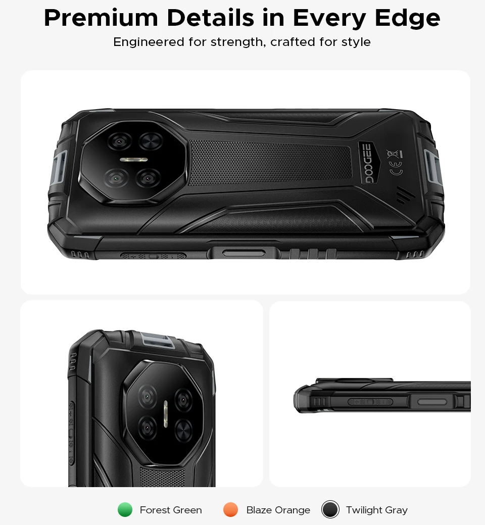 DOOGEE Fire 3 Rugged Phone 8350mAh Battery 5.5'' Display 12GB RAM (3GB+9GB) 64GB ROM Android 16 Smartphone Support Widevine L1