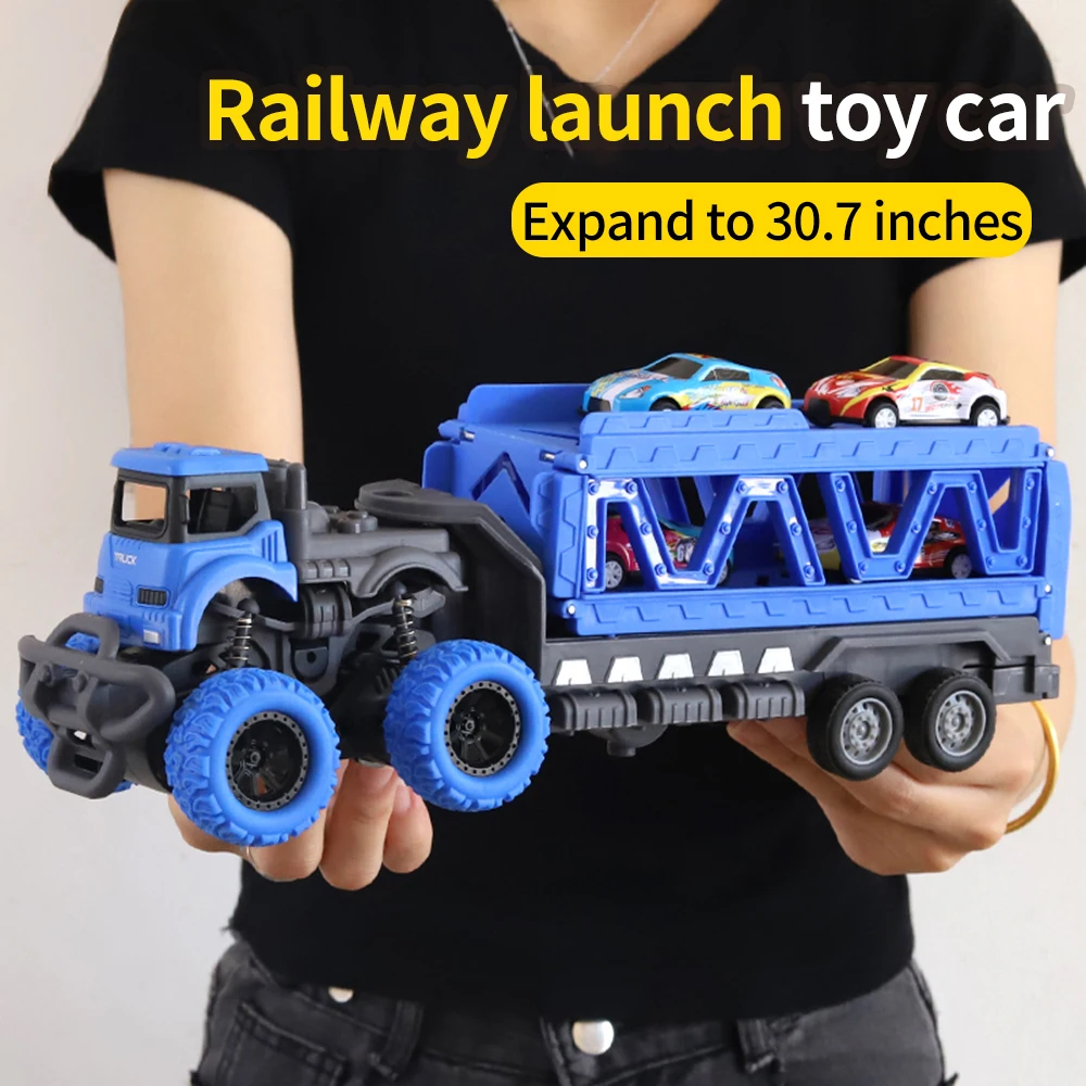 

Выбросная дорожка, контейнерный грузовик, складной грузовик с игрушечной дорожкой, автомобиль для хранения. Рождество, День Благодарения, Хэллоуин. Дети