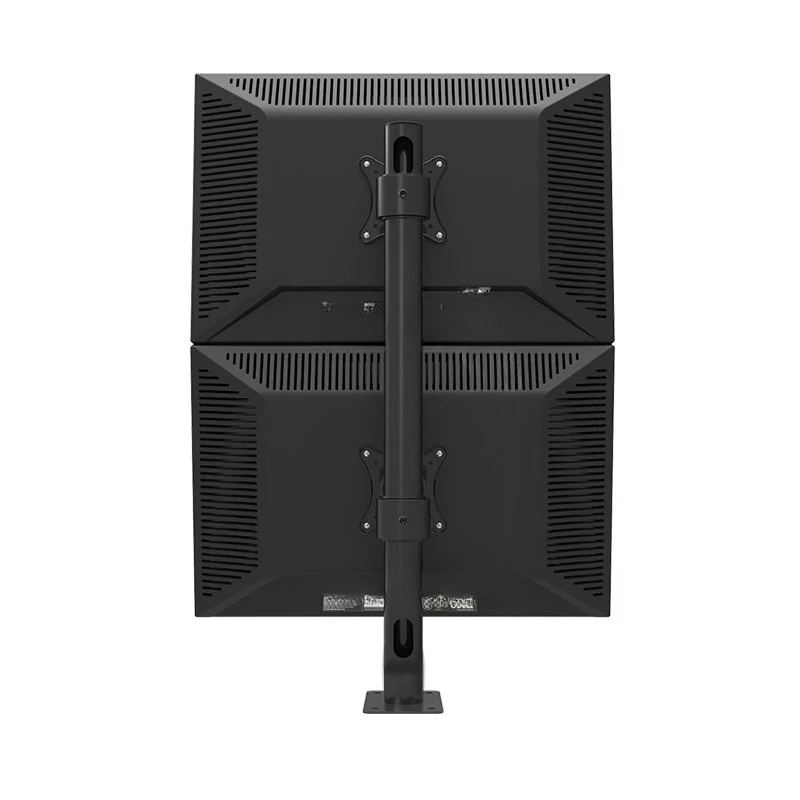 Upper and lower dual-screen monitor bracket, take away cable hanger desktop keyhole 50mm bold pipe diameter S0297