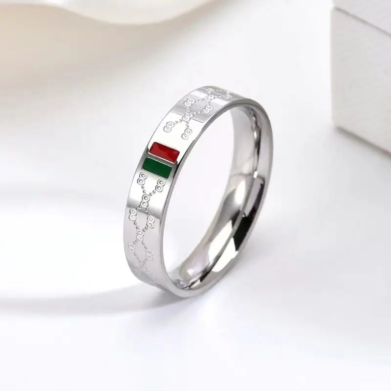 New European and American Fashion Titanium Steel Classic Ring Women Trendy Hundred Couples Ring Jewelry Gifts