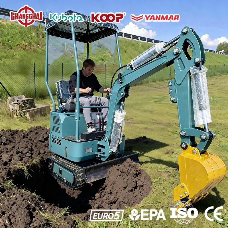 

1.0/1.5Ton mini excavator kubota engine Epa/Euro 5 Europe Multifunctional Construction mini diggers excavators kubota tools