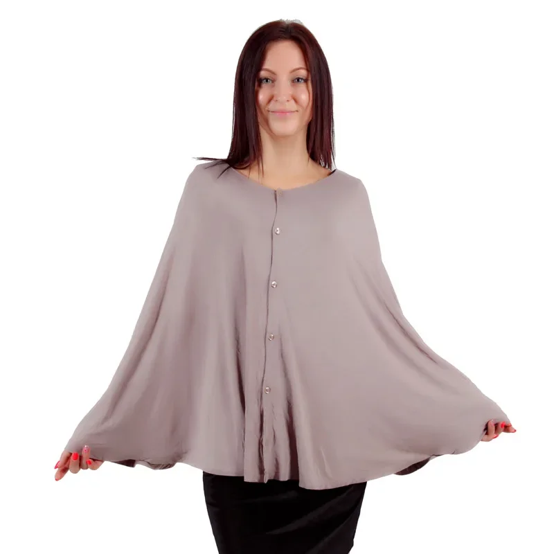 Cubierta de lactancia para lactancia, manta de lactancia multiusos, estilo Poncho con botones, dosel elástico para asiento de coche de bebé, 100% Modal