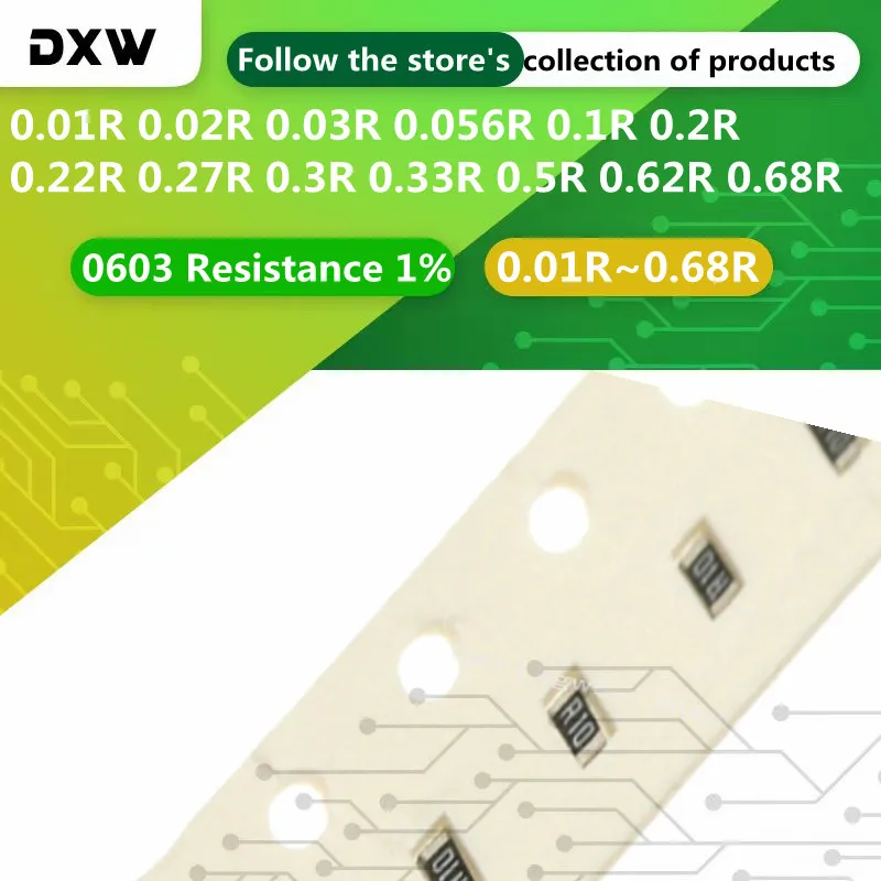 Резистор 0603, 0,02, 0,03, 0,056, 0,22, 0.1R, 0.2R, 0,3, 0.27R, 0,33, 1%, 0.5R, 0.56R, 0.68R, R010, R020, R056, R10, R20, R33, R50, 50 шт./партия