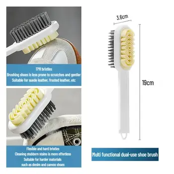 Zestaw gumek do czyszczenia butów z długą rączką i dwustronnym uchwytem Szczotka do czyszczenia zamszu Szczotka do butów Czyszczenie zamszu Pielęgnacja obuwia 8 best sales Gumka do butów - №2