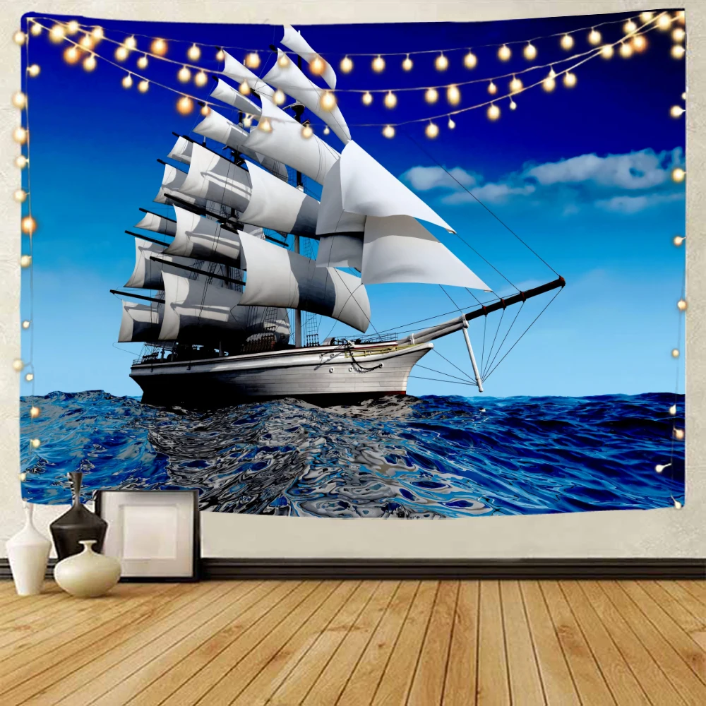 

Sea sailing decoration tapestry hippie bohemian wall tapestry gypsy landscape wall decoration tapestry bedroom wall tapestry