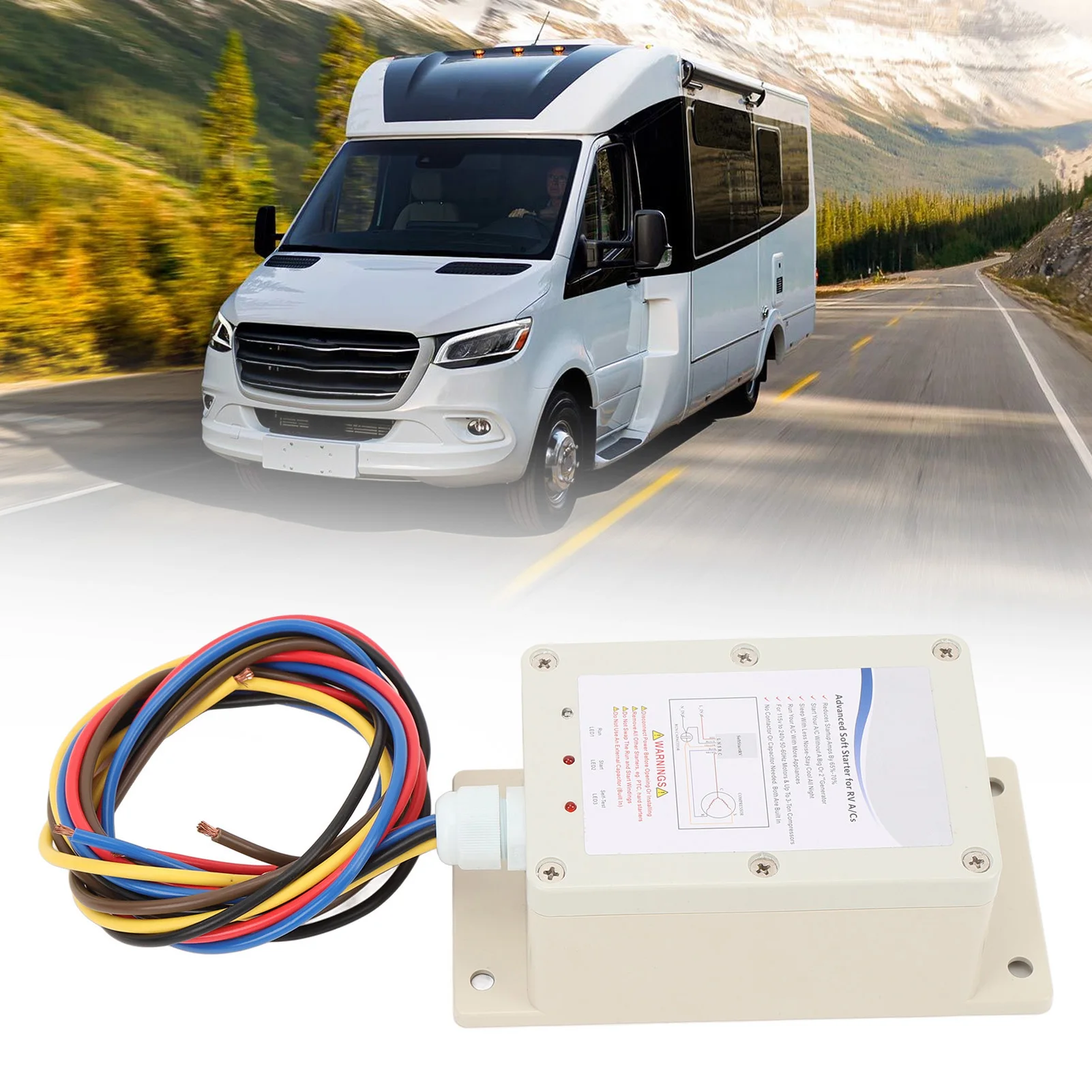 

RV Air Conditioner Soft Start (1.25 Tons, 15000 BTU, Model: SSRV3T) - RV AC Soft Start Kit for Small Generators - 1619240130111