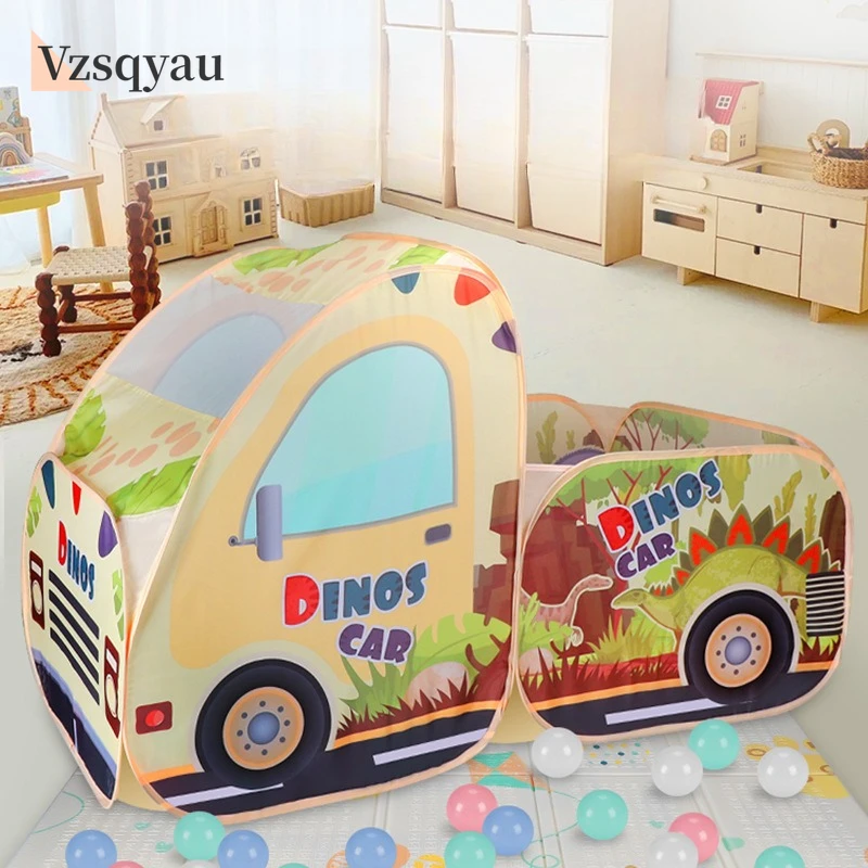 خيمة أطفال قابلة للطي لعبة سيارة داخلية لعبة منزل للبنين والبنات طفل منزل صغير التظاهر اللعب لعبة منزل لعبة حمام السباحة الخيام #1