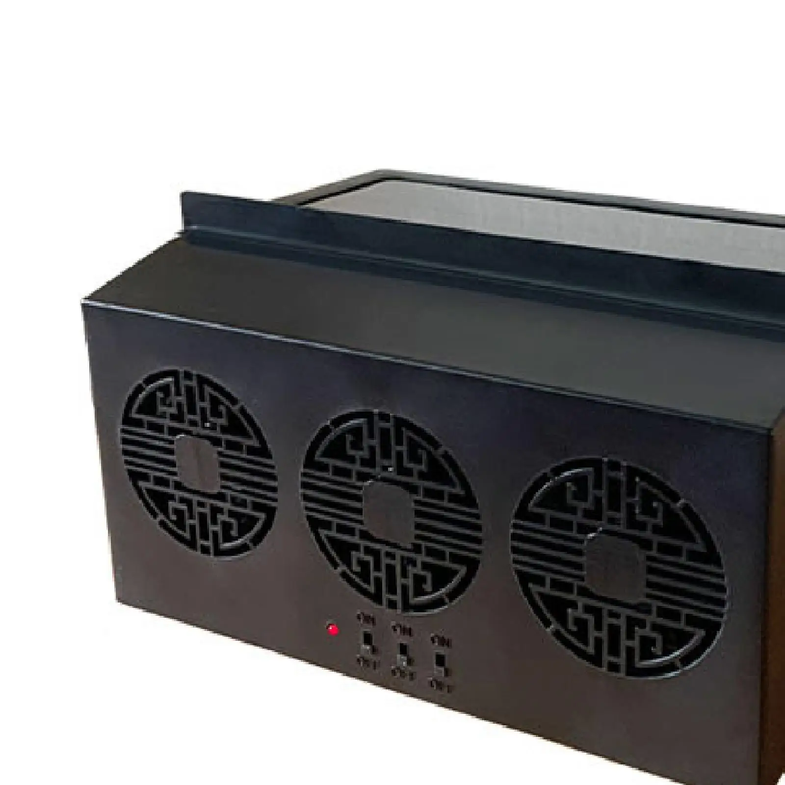 Vehicle Air Cooling Fan Solar USB Double Supply Quiet Exhaust Vent System for Car Window Cooling ABS Plastic