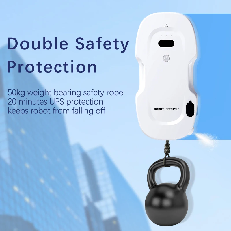 Novo robô limpador de janela, tanque de água 40ml, 5600pa sucção, baixa voz, limpicristales de vidro de limpeza, spray de água automático, moto sem escova