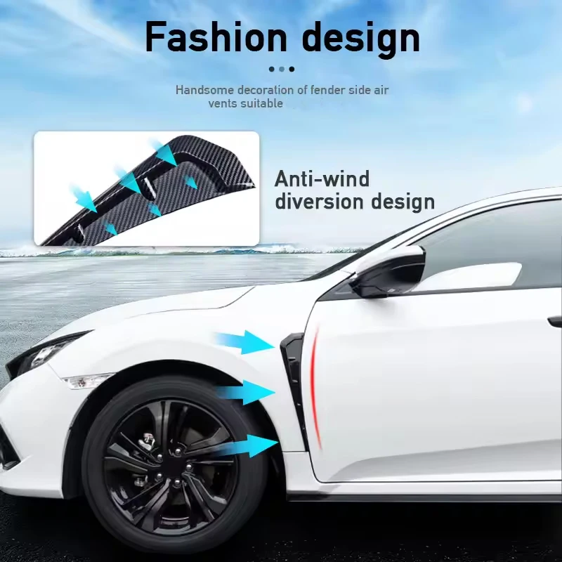 For HAVAL Jolion 2020-2026 2Pcs Side Fender Spoiler Wind Knife Side Gills Air Vent Decor Stickers Car Styling 2021 2022 2023