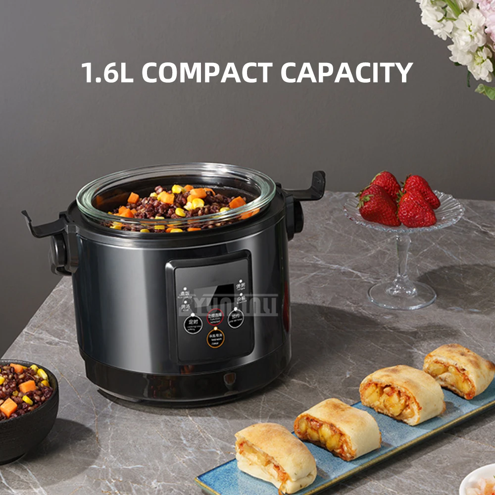 

1,6 л Rijstkoker Полностью автоматическая рисоварка со стеклянным вкладышем Многофункциональная мини Cuiseur Electriquel