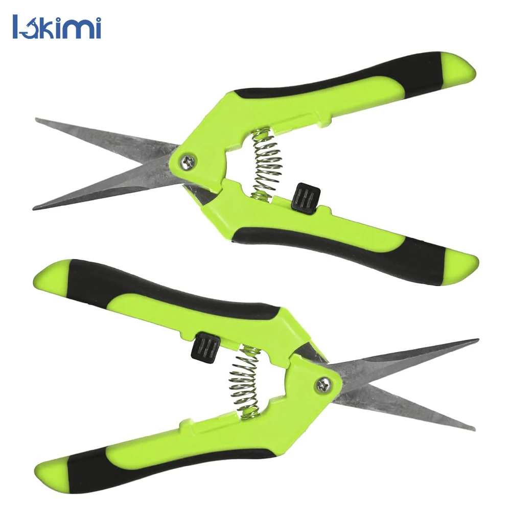 

Pruning Shears 6.5 Inch - Hand Pruner, Gardening Scissors with Straight Elbow Stainless Steel Blades LA-AA57