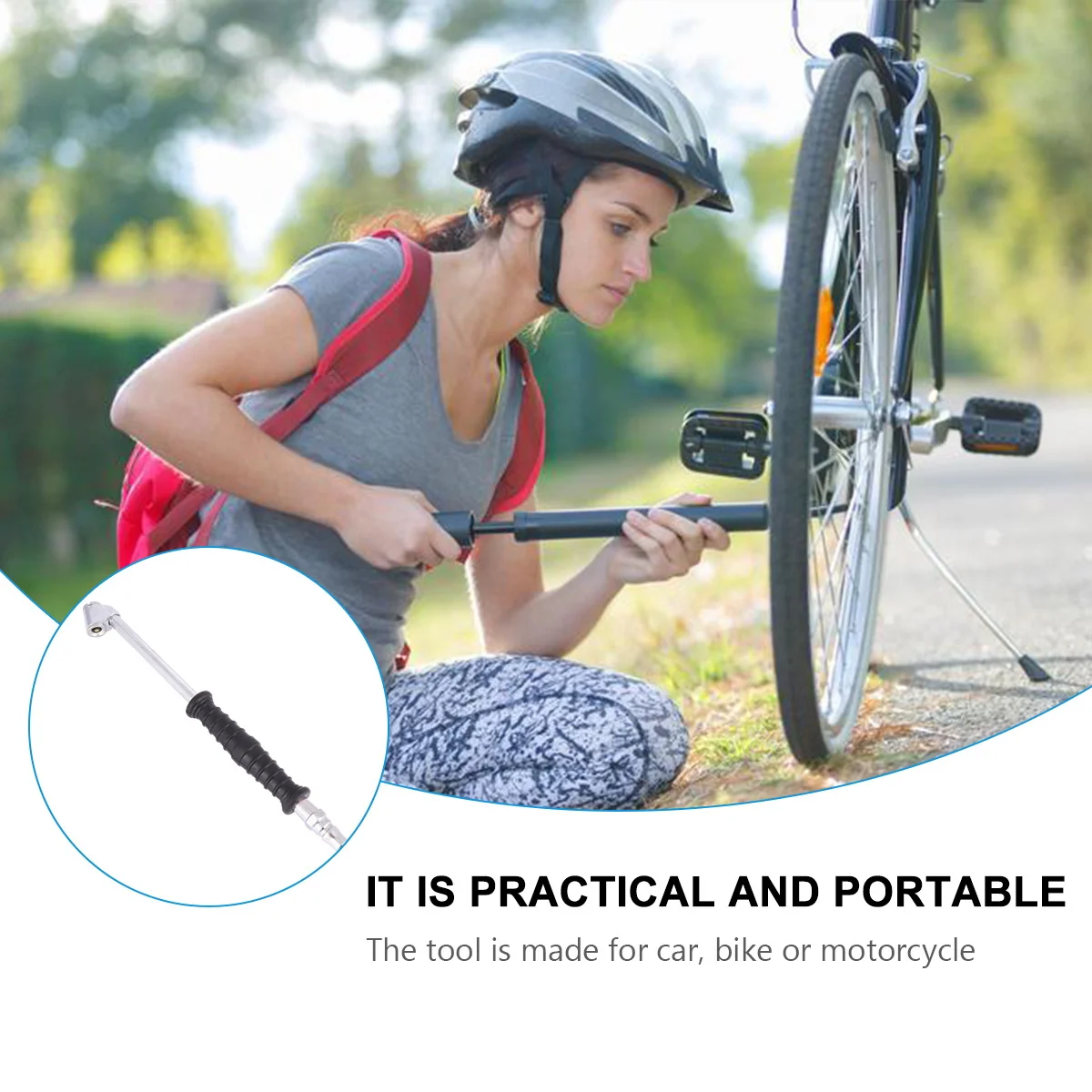 

1pc Multi-Function Tire Inflation Nozzle Durable Air Input Connector For Car Bike Motorcycle Repair Portable Tool Tire