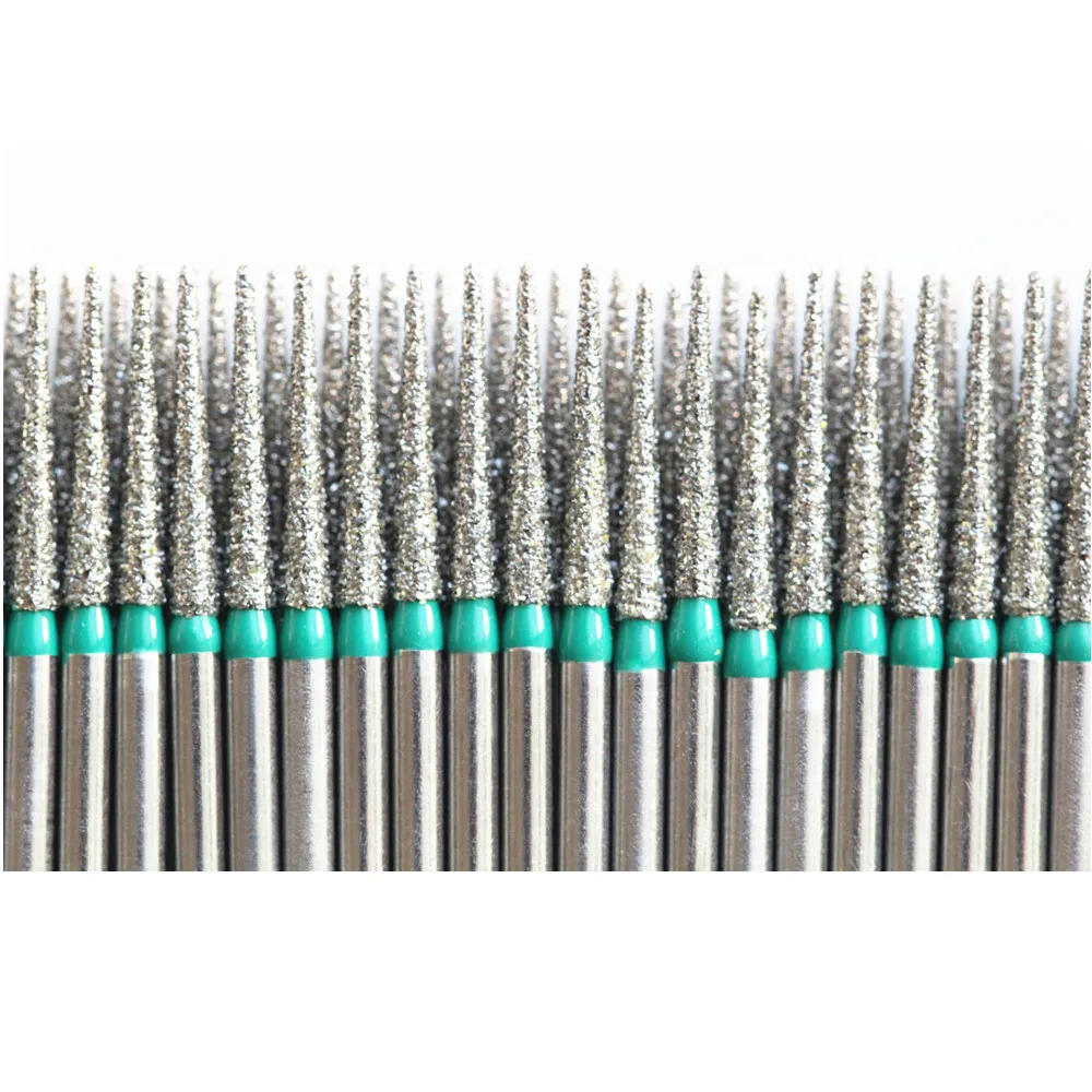 

200 Pcs/Bag Dental Diamond Burs Drill For High Speed Handpiece Handle Diameter 1.6mm Dental Material Polishing Carving Dentistry